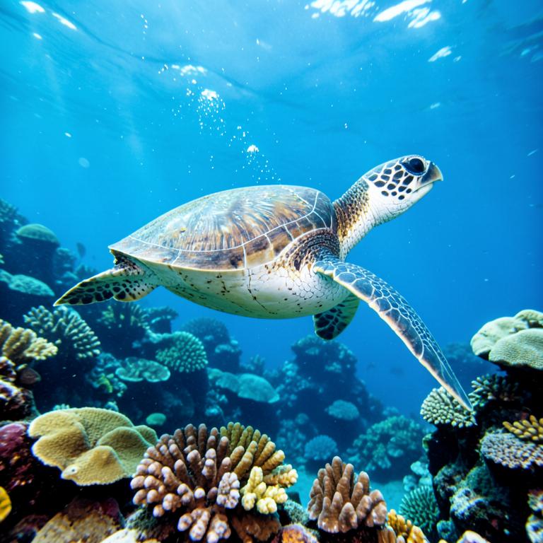 Turtles underwater photograph